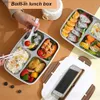 Cajas bento aislamiento térmico lonchera bento nuevo 3/4 libres de fugas cajas de vajilla de fugas alimentos portátiles duraderos Caja de mantenimiento Caja para adultos L49