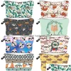 Cosmetic Bags Wholesale Cartoon Mandala Flower Sloths Printing Patterns Toiletry Pouch Portable Waterproof Zipper Travel Makeup Drop D Dhmmx