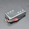 Pinnar Two Line 3+3 Mässing Cover Humbucker Guitar Pickup 4 Spole Cable 7.5K/15K Coil Spliting Pickup For LP Guitar Chrome