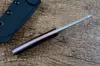Two Sun Outdoor Tool Tool Faca de caça fixa D2 Lâmina de cetim Macarta preta micarta com estojo Kydex TS466