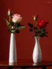 Wazony luksusowe wazon kwiatowy prosty nowoczesny salon biały nordycki projekt ceramiczny kreatywny biuro dekoracja domu jarrone