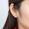 Boucles d'oreilles mxgxfam gold couleur fleurs blanches zircon pour femmes bijoux de mode CZ