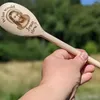 Spoons Wooden Tea Long Handle Serving Utensil Japanese Style Spoon For Dessert Kitchen Tool Accessories