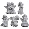 Figurines décoratives 2024 Resin Angel Statue Fairy Sweet Girl Figurine Décoration Cute CHÉRUBS SCULPTURE HOME BURANCE DE BUR