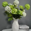 Decorative Flowers Artificial Hydrangea For Home Living Room Dining Table Wedding Decoration. High-quality Fake Plants At An Affordable