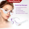 EMS Micro Current Pulse Eye Massageur Masger Thérapie de chauffage de la thérapie de beauté soulage la fatigue s'estompe du cercle noir anti-rides 240411