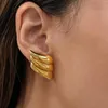 Boucles d'oreilles étalon Géométrique en forme d'aile en acier inoxydable en acier inoxydable pour femmes