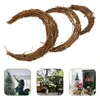 Flores decorativas 3 PCs pendurando decoração Smilax Rattan The Ring DIY Garland fazendo guirlandas