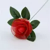 Dekorative Blumen H 3.5 cm 100pcs Weißwasser Tropfen Modellierung Schaum Rosenknospe für Nylon -Strumpfblumenzubehör Polystyrolstyroporknospen