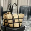 Luksusowe torebki Summer Designer torba plażowa Rive gauche raffias słomka pochette sklep splot torby damskie męskie sprzęgło podróżne torby na ramię