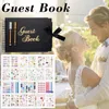 Party Supplies Personlig bröllopsgästbok Custom Guestbook Journal Anniversary Shower Po Bridal Gift Alb D9x8