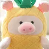 Plush Dolls Kawaii Fruit Pig Plush Toy Cute Pineapple Pig Plush Toy Animal Pillow Cushion Kids Birthday Christmas Gift Y240415