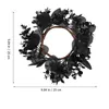 Fleurs décoratives Halloween Wreath Black Ring Pumpkin Ornements suspendus Horror Atmosphère Décoration Home Decoration Party Party