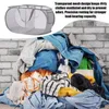 Wäschebeutel Mesh Korb faltbarer Kleiderkorb mit Trennwänden und Raumsparen -Rettungszimmer -Organisation für das College