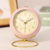 Home Living Room Decor Nordic Alarm Clock Electronic Cartoon Retro Mute Table Clocks Desktop Decoration Ornaments Night Light 240410