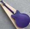 Cavi Made a mano ES 335 Purple Burst Electric Guitar Flame Maple Top Support Personalizzazione