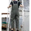 Mens Bib overalls Y2K Vintage Denim Versatile Dungarees Baggy Strap Jumpsuit Onesies Korean Style Long Pants Streetwear Jeans 240411