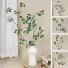 Dekorativa blommor Creative Fake Green Plant UV-resistenta simuleringsplantor Inga vattning Diy Artificial Lotus Leaf Branch