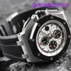 Highend AP nadgarstek Watch Royal Oak Offshore 26400 Diameters 44 mm Jeden trudno znaleźć białe tło Czarne Tablica rozrządu Twarz Panda