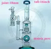 factory Color Glass Bong hookahs Beaker water pipe ice catcher dab oil rigs bubbler Pink purple