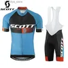 Cycling Jersey Sets SCOTT Cycling Jersey Set Compte Summer Clothing Man Maillot Laser Cut Mtb Mens Suit Shorts Sportswear Bib Sports Wear Pro L48