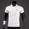 Polos masculinos Mens Polos Camisas de verão Men camisas de pólo casual mangas curtas verão respirável rápido seco j Lindeberg Wear Sports Sports 230620 L49