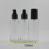 Bouteilles de stockage 100 ml pompe de bouteille en verre colorée ou pulvérisateur Parfum de lotion à l'huile essentielle hydratant pour le visage