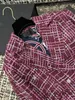 女性用ジャケットデザイナー2023初秋に新しいナンヤウ射手cha小さな香りのある風ラフツイード格子外の気質多目的レッドポロカラーコートmeui