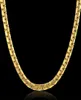 Colliers Drop Hip Hop 6 mm Gold Color Collier en acier inoxydable Male Box Flat Link Womens Mens Chain 20quot 233540254