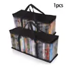 Borse da stoccaggio DVD Borsa Organizzatore Clear Clear With Handle Porta con cerniera Display portatile per un ufficio scaffale di libri