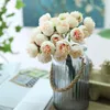 Decorative Flowers Silk Flower 27 Heads Artificial Small Tea Bud Simulation Rose Decoration For Living Room Dried