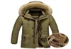 Men039s Down Parkas Trench Coat Mens Menka Warma Parka chaude Men Fleep Fur Fur Hood Veste d'hiver Cargo Mediumlong7341853