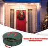 Storage Bags Xmas Wreath Bag Double Zipper Holiday Space-saving Organizer Waterproof Moisture-proof Protection Cover Party