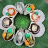 Fleurs décoratives simulation Juicing Oyster Téléphone Pendant Artificiel Seafood Sacallop Conch Shell Modèle Food Modèle Shooting Props El Decoration