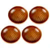 Talerze 4 szt. Drewniane miski zanurzające Mini Mini przyprawy Sos Kubry na sztuce małe sushi okrągły talerz w kształcie