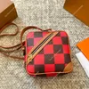 Шахматные мужские дизайнерские пакеты Messenger Shocale Damier Pop Cated Canvas Bag 24 Spring Men's Chess Simbag