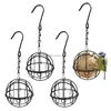 Autres fournitures d'oiseaux alimentant 4pcs fauniques Fin de maison jardin de maison gras de la boule de fer noir