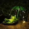 Décorations de jardin Belle simulation Résine Solar Frog Ornements
