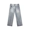 Hochwertige Designer-Kleidung Paris Familien destruktiver Jeans Unisex Flat Ersatz Hip-Hop Personalisierte Hosen Trend