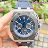 Orologio da polso AP Highend Royal Oak Offshore Serie 26480ti in lega di titanio blu Dial blu discontinato cronografo Fashion Casual Business Sports Watch