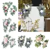 Decorative Flowers Wedding Arch Kit Pack Of 2 Front Door Floral Garland Decor Handmade Corner Flower Row For Outdoor Farmhouse