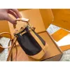 Strandtasche hochwertige Fabrik Neonoe Leder exquisit Vintage Mini Eimer Bag Hand gehalten Schulterkreuzkörper Echtes Leder Womens Bag