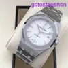 Highend AP 손목 시계 Mens 시계 Royal Oak 시리즈 37mm 직경 날짜 디스플레이 정밀 강철 자동 기계식 캐주얼 럭셔리 시계 15450