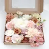 Fiori decorativi bouquet rosa di seta a prezzi accessibili - finto e piante per matrimoni eleganti artificiali