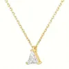 Single Diamond Necklace Anna Same Triangle Pendant New Minimalist Necklace