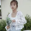 Vestes pour femmes cultiver les femmes creux à l'épreuve du soleil tendre en trépiet en tricot en tricot de style coréen girl en V V V