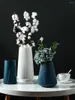 Vases Vase Anti-Fall Plastic Resin Imitation en céramique bouteille jaune nordique Géométrique Paper Sac Forme