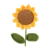 Decorative Flowers Knitted Sunflower Artificial For Festival Party Table Centerpieces Decoration Wholesale