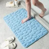 Carpets Pebble Embossed Bathroom Bath Mat Non-slip Carpet On The Side Floor Of Washbasin Bathtub Shower Room Door Memory Foam