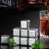 4/6pcs cubi di ghiaccio in acciaio inossidabile pietre refrigerate riutilizzabili per vino di whisky mantieni la bevanda fredda più a lungo